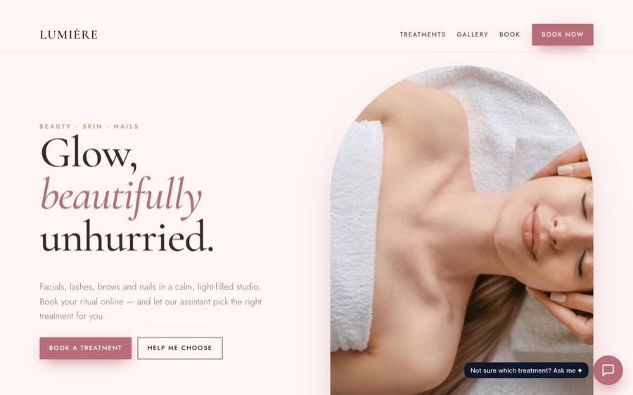 Beauty salon sample site