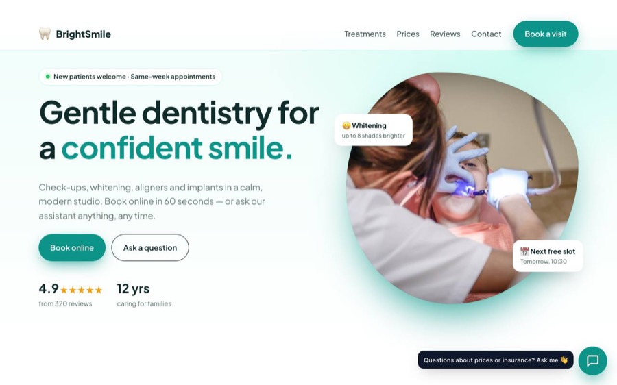 Dental clinic sample site