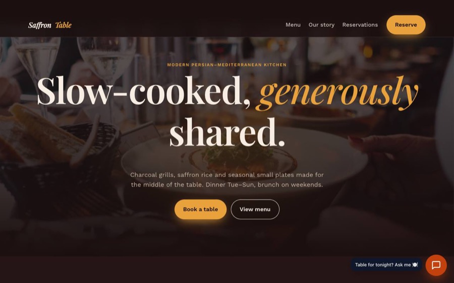 Restaurant sample site